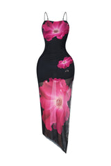 Macie Mesh Floral Maxi Dress