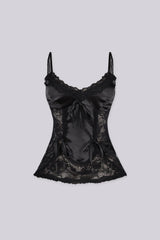 Sylvie Satin Lace Cami Top