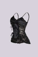 Sylvie Satin Lace Cami Top