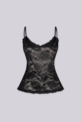 Sylvie Satin Lace Cami Top
