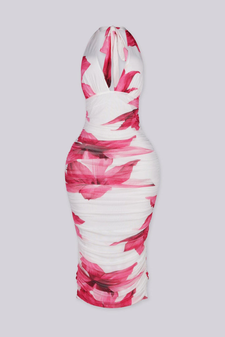 Stole the Show Halter Midi Dress