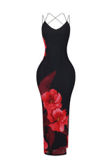 From Now On Mesh Print Maxi Dress