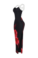 From Now On Mesh Print Maxi Dress