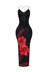 From Now On Mesh Print Maxi Dress