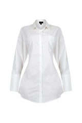 Euphie Lace Up Poplin Shirts Mini Dress