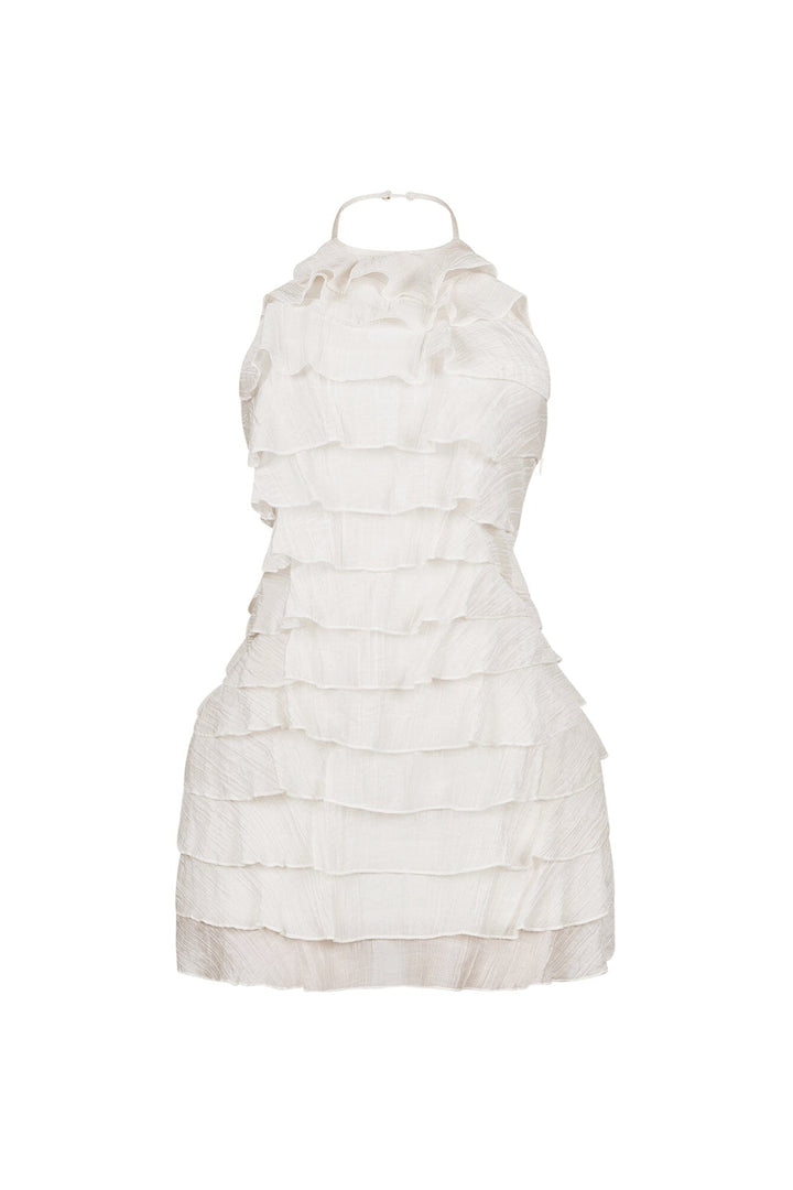 Corinn Ruffle Halter Neck Mini Dress