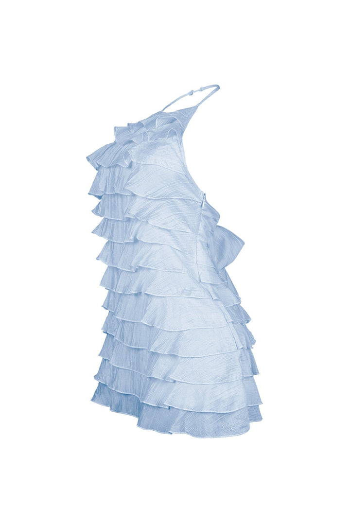 Corinn Ruffle Halter Neck Mini Dress