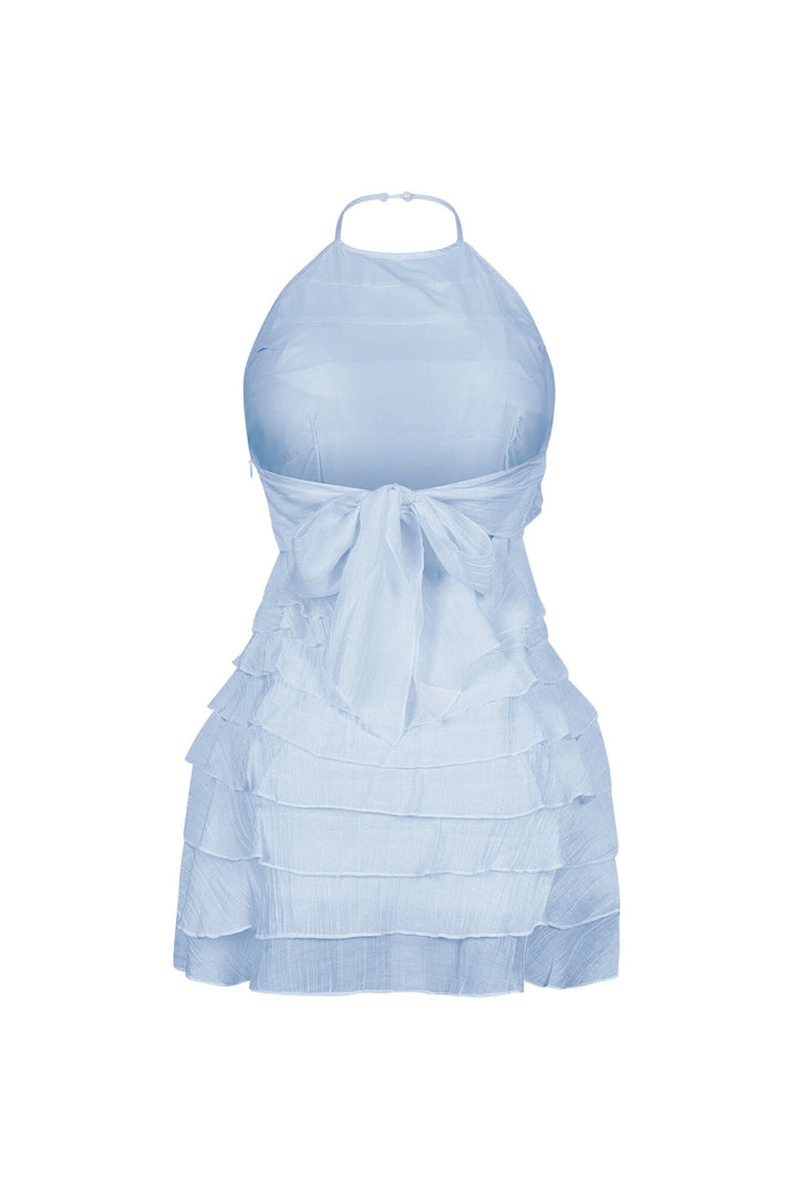 Corinn Ruffle Halter Neck Mini Dress