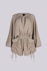 Lucia Shirring Smocked Romper