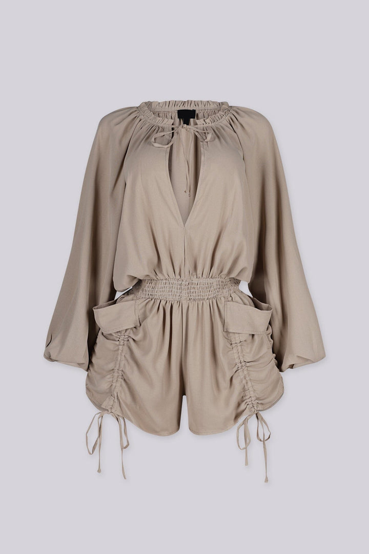 Lucia Shirring Smocked Romper