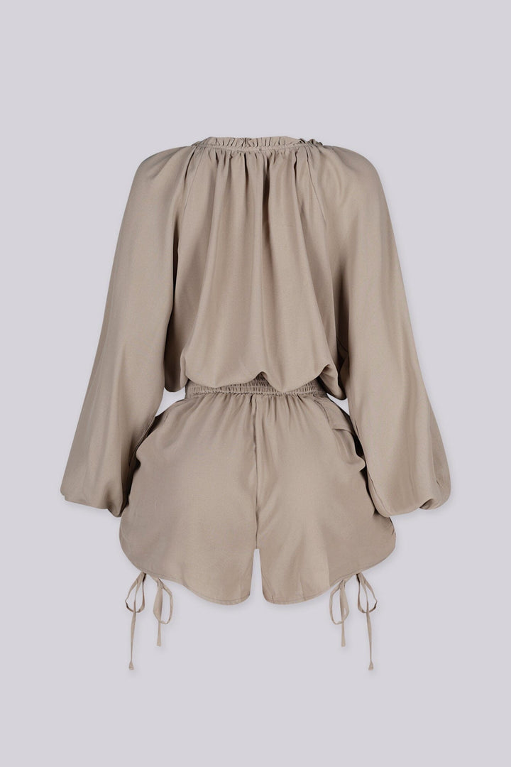 Lucia Shirring Smocked Romper