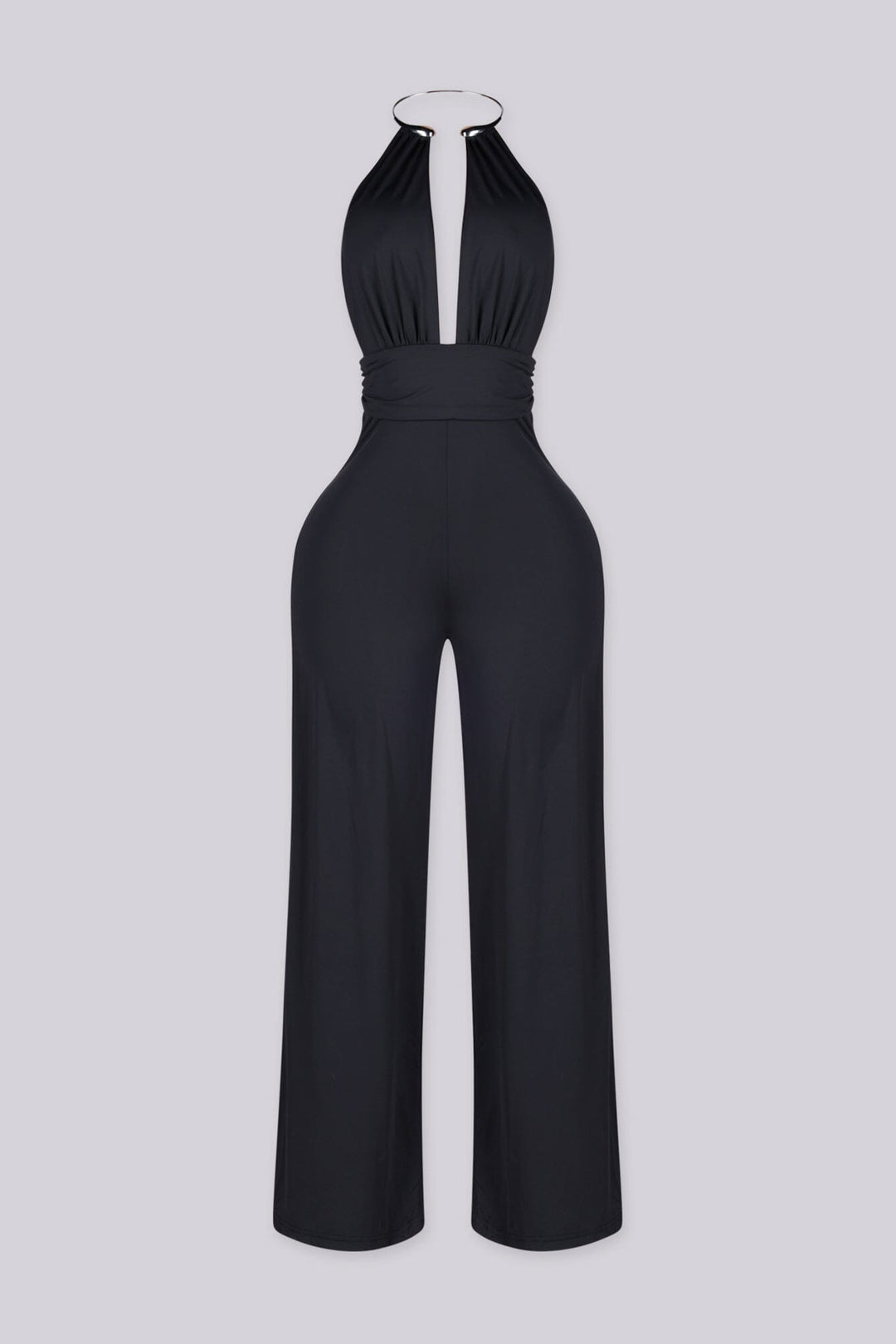 Zarael Silver Ring Neck Jumpsuit