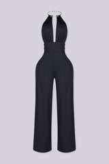 Zarael Silver Ring Neck Jumpsuit