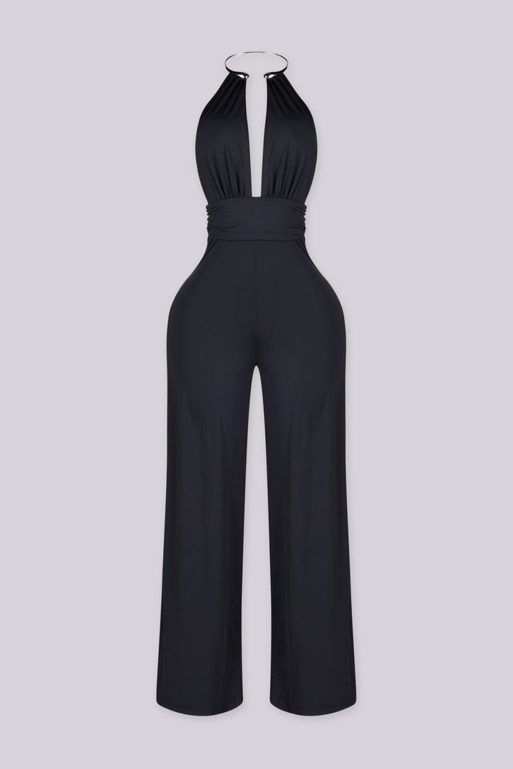 Zarael Silver Ring Neck Jumpsuit