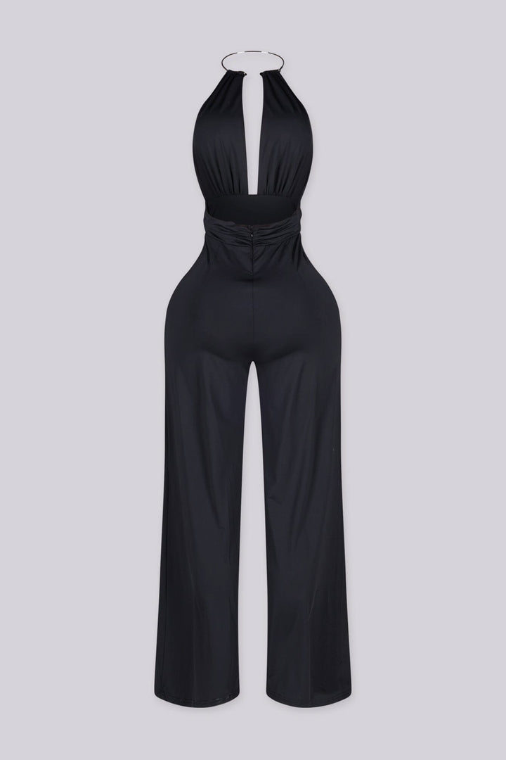 Zarael Silver Ring Neck Jumpsuit