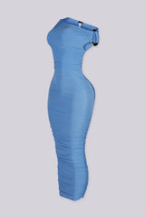 Orbit Ring Draped Midi Dress