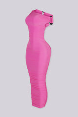 Orbit Ring Draped Midi Dress