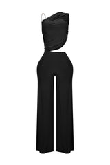 Jaira One Shoulder Wire Strap Jumpsuit