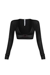 Jayce Contour Clasp Long Sleeve Top