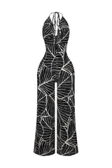 Daphne Crepe Halter Cowl Neck Jumpsuit