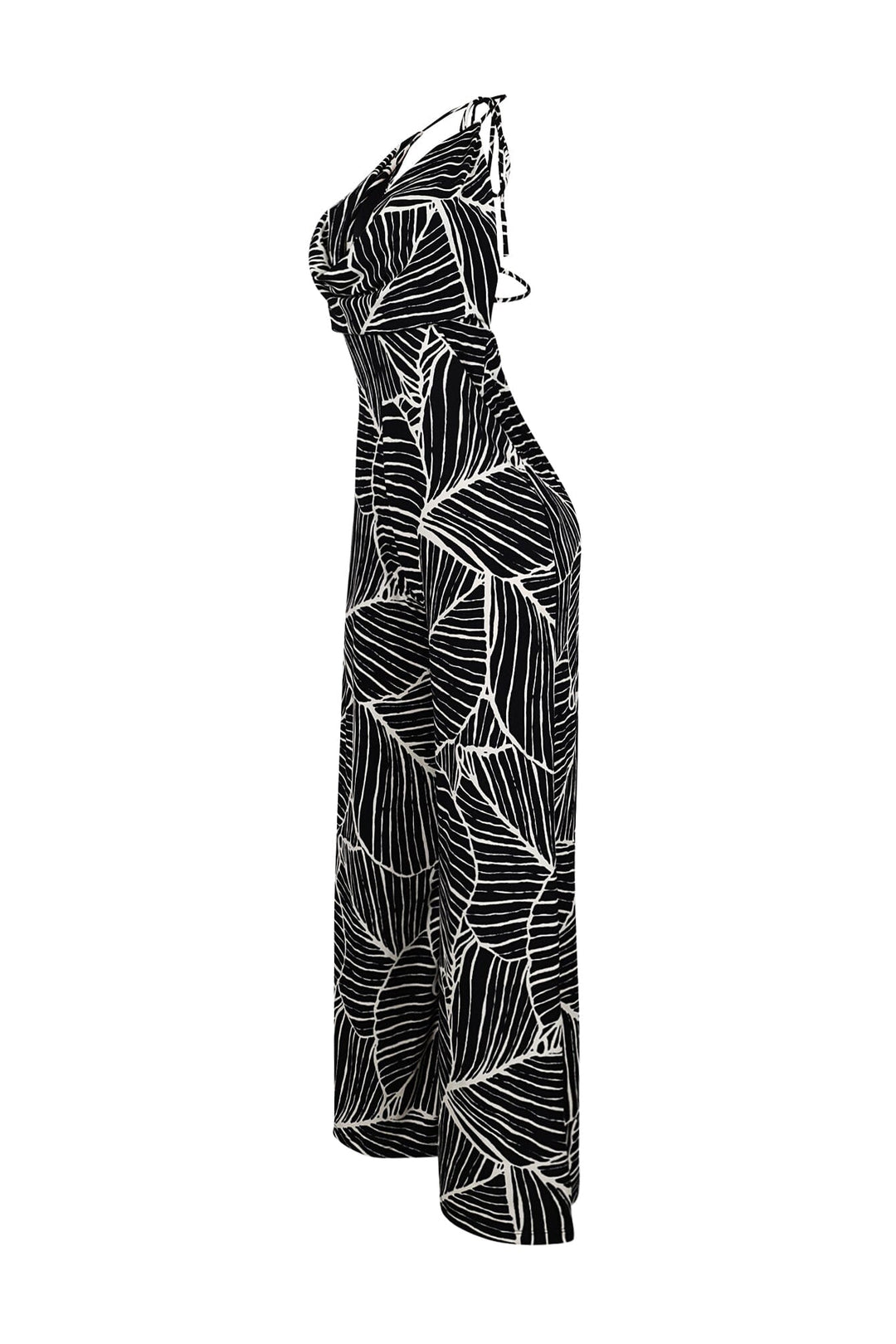 Daphne Crepe Halter Cowl Neck Jumpsuit