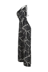 Daphne Crepe Halter Cowl Neck Jumpsuit