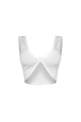 Journee Deep V Ribbed Crop Top