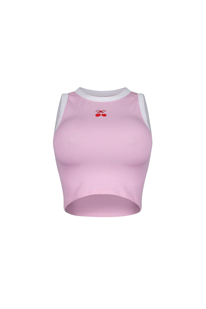 Lois Cherry Graphic Crop Top