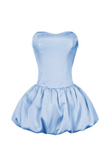 Bre Tube Satin Balloon Mini Dress