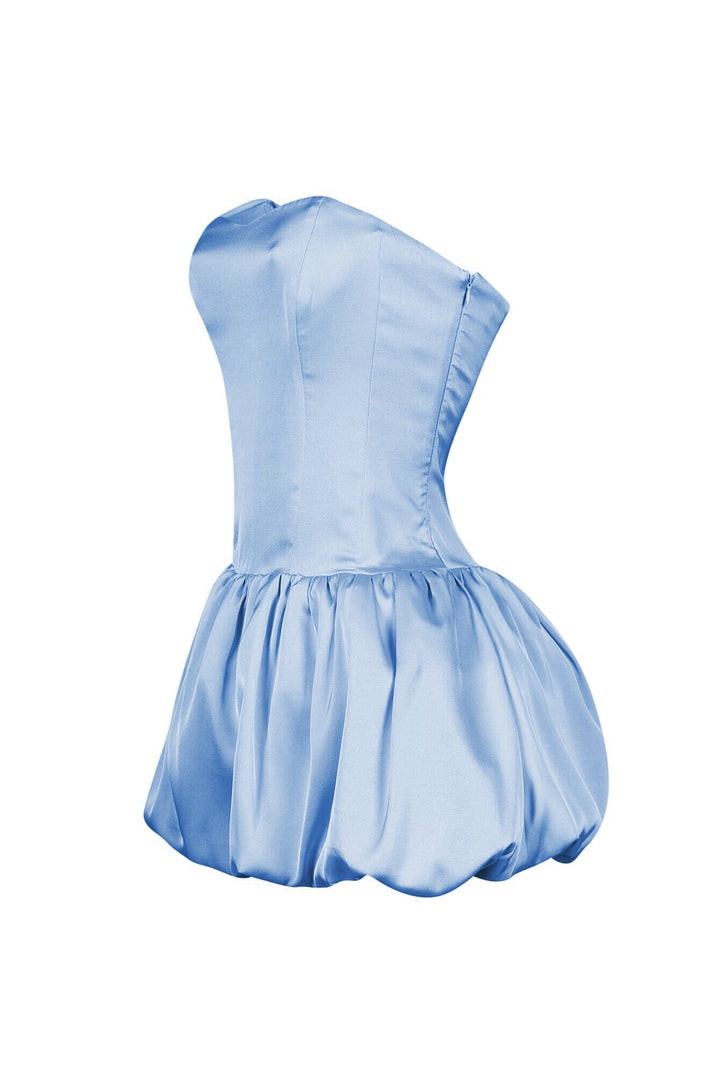 Bre Tube Satin Balloon Mini Dress