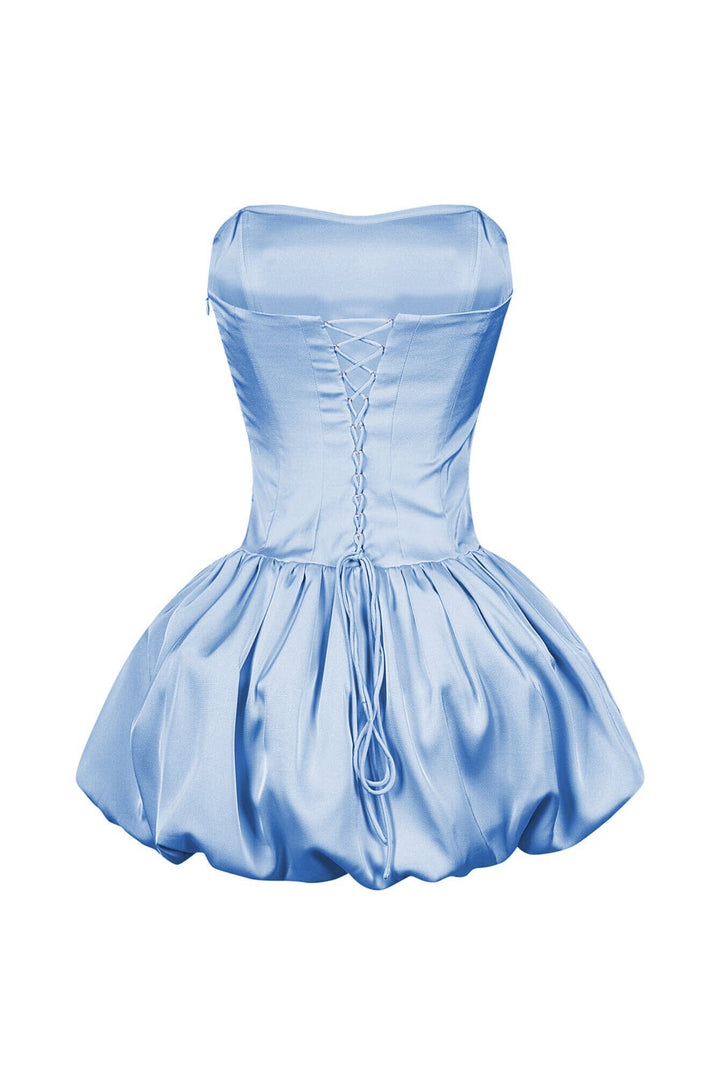 Bre Tube Satin Balloon Mini Dress