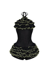 Sayaka Ruffled Halter Neck Mini Dress