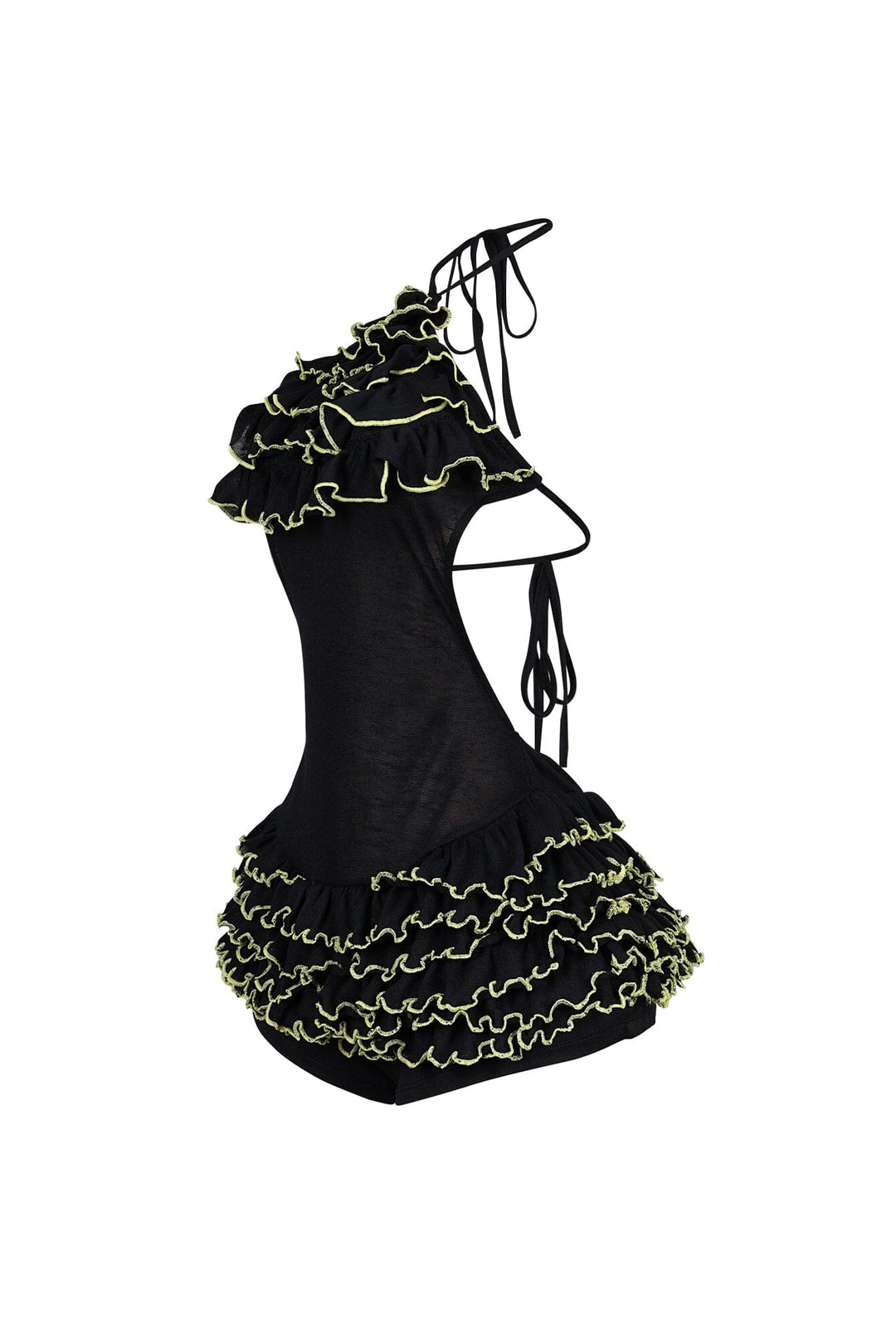 Sayaka Ruffled Halter Neck Mini Dress