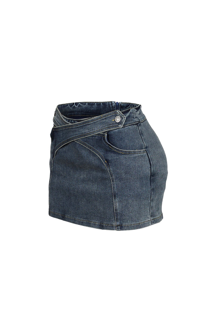 Tiaya Washed Denim Mini Skirt