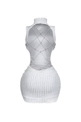 Mariko Open Back Butterfly Mini Dress