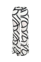 Boho Geometric Print Wide Leg Pants