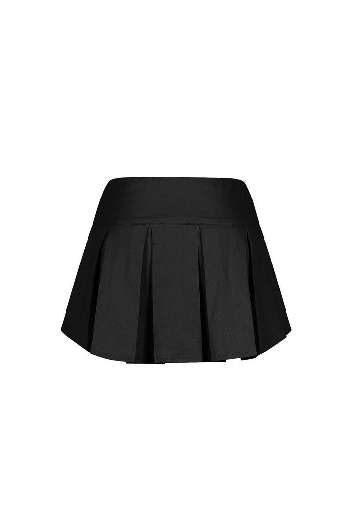 Mika Lace Up Pleated Mini Skirt