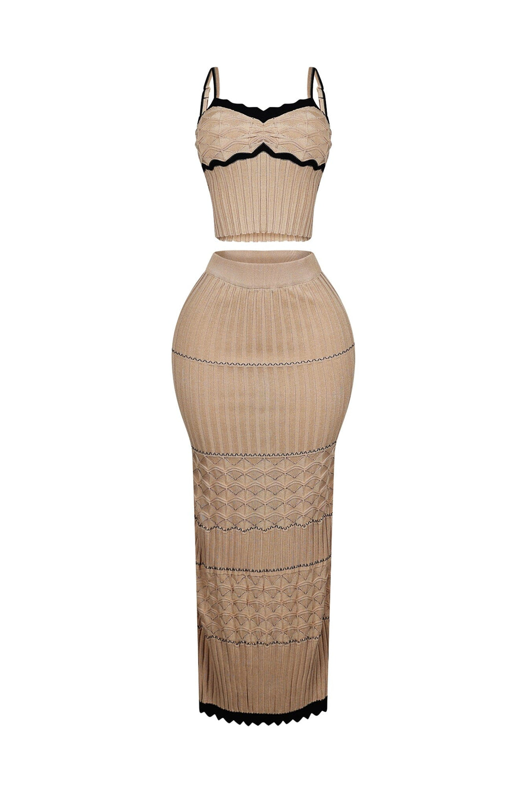 Aaliyah Rib Knit Tank Top &amp; Skirt SET