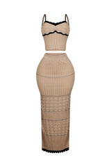 Aaliyah Rib Knit Tank Top &amp; Skirt SET
