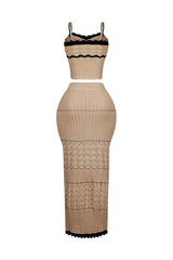 Aaliyah Rib Knit Tank Top &amp; Skirt SET