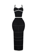Aaliyah Rib Knit Tank Top &amp; Skirt SET