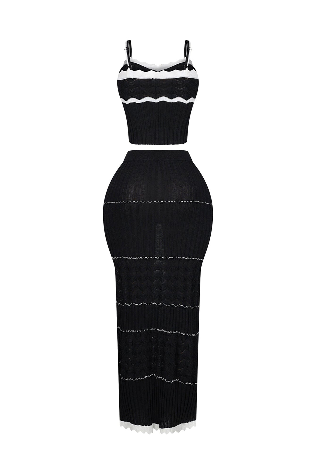 Aaliyah Rib Knit Tank Top &amp; Skirt SET