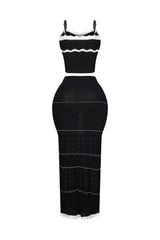 Aaliyah Rib Knit Tank Top &amp; Skirt SET