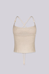 Zaria Minimal Knit Halter Top