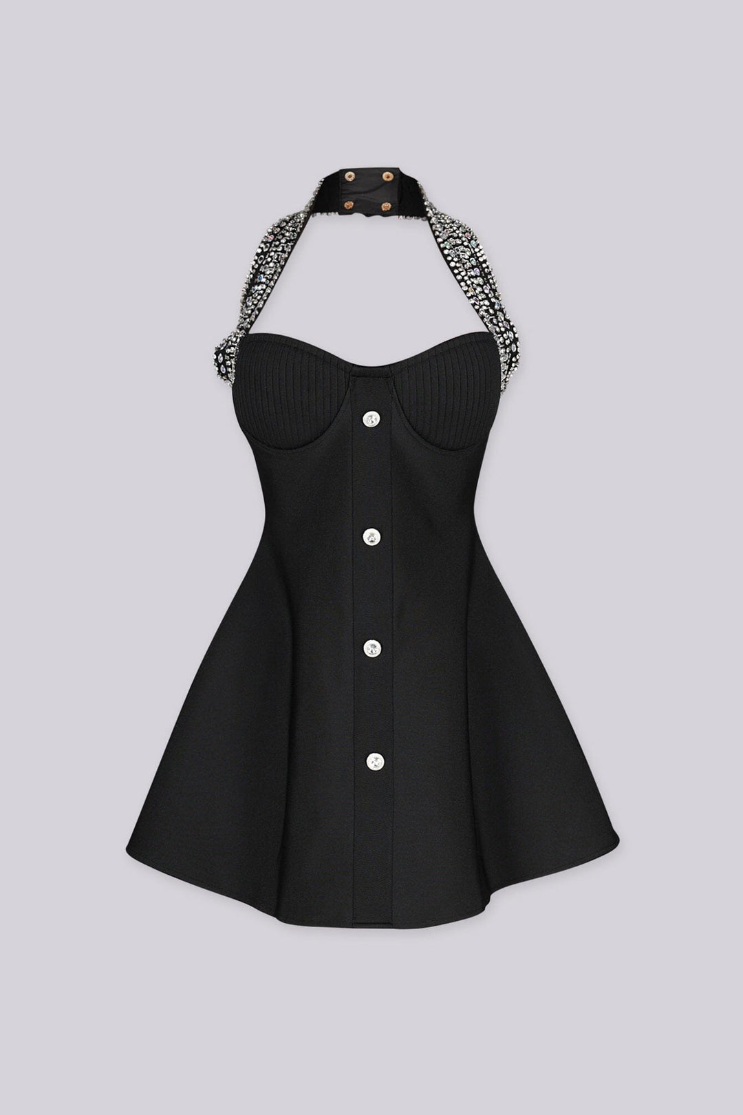 Lumiere Noir Halter Mini Dress