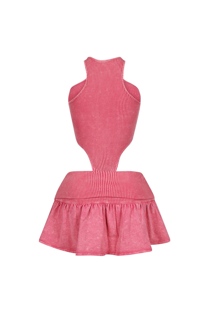Isabelle Mineral Washed Bodysuit &amp; Skirt SET