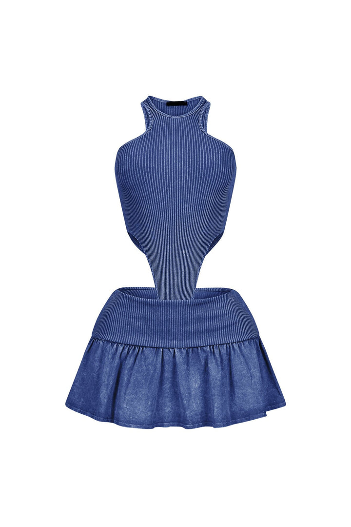 Isabelle Mineral Washed Bodysuit &amp; Skirt SET
