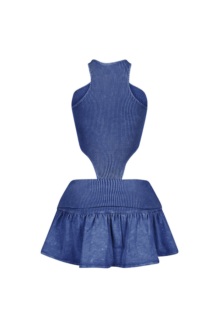 Isabelle Mineral Washed Bodysuit &amp; Skirt SET
