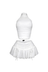 Bunny Mesh Halter Top &amp; Skirt SET