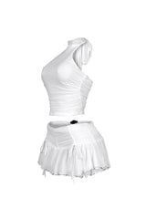 Bunny Mesh Halter Top &amp; Skirt SET